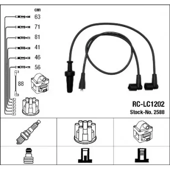 Kit de câbles d'allumage NGK 2588