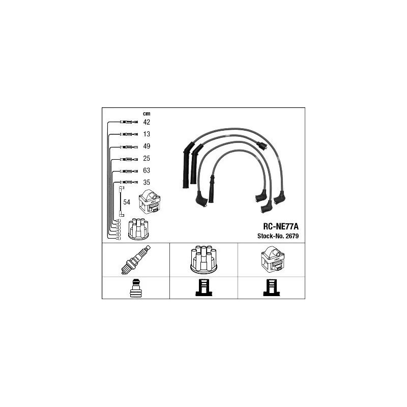 Kit de câbles d'allumage NGK 2679