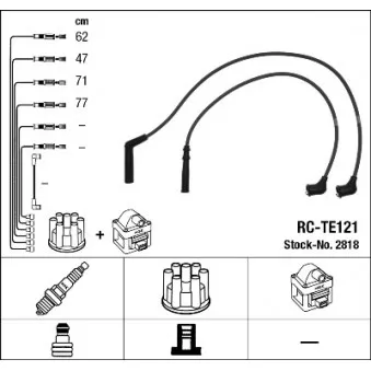 Kit de câbles d'allumage NGK 2818