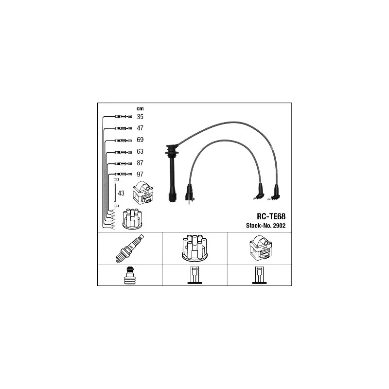Kit de câbles d'allumage NGK 2902