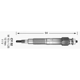Bougie de préchauffage NGK 3017