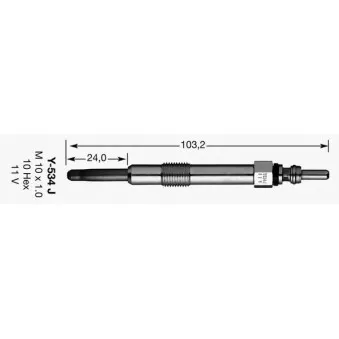 Bougie de préchauffage NGK 3413