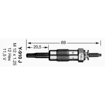 Bougie de préchauffage NGK 3617