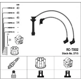Kit de câbles d'allumage NGK 3715