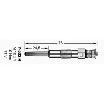 Bougie de préchauffage NGK 3852