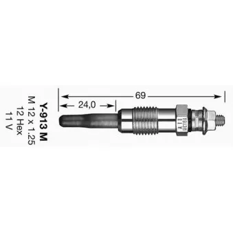 Bougie de préchauffage NGK 3965