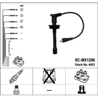 Kit de câbles d'allumage NGK 4052