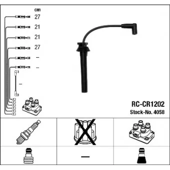 Kit de câbles d'allumage NGK 4058
