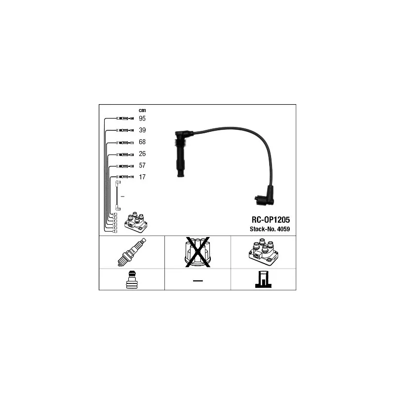 Kit de câbles d'allumage NGK 4059