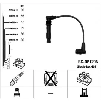 Kit de câbles d'allumage NGK 4061
