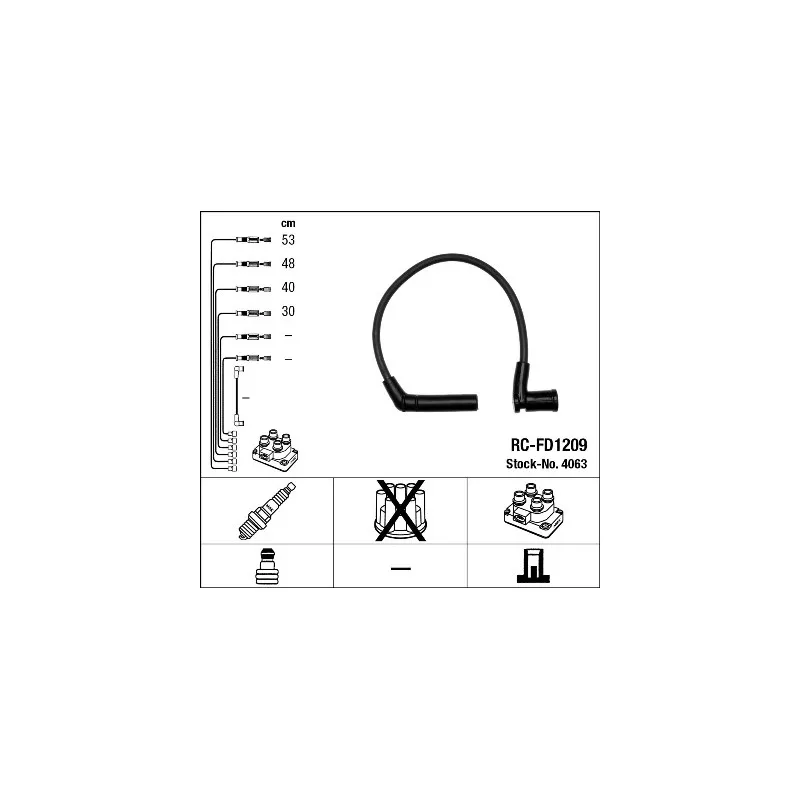 Kit de câbles d'allumage NGK 4063