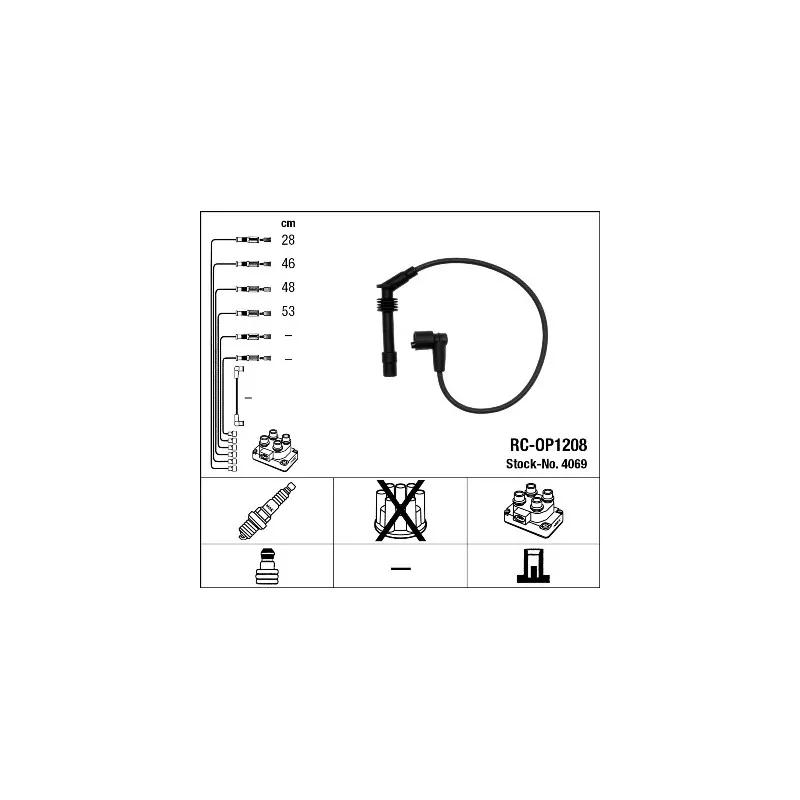 Kit de câbles d'allumage NGK 4069