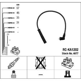 Kit de câbles d'allumage NGK 4077