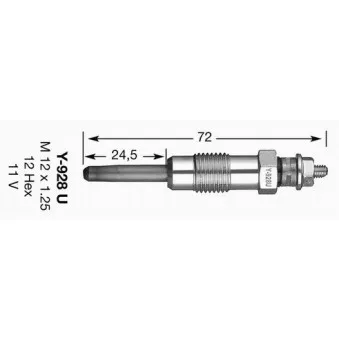 Bougie de préchauffage NGK 4389
