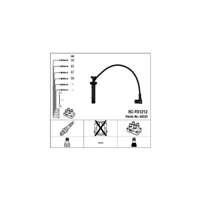 Kit de câbles d'allumage NGK 44220