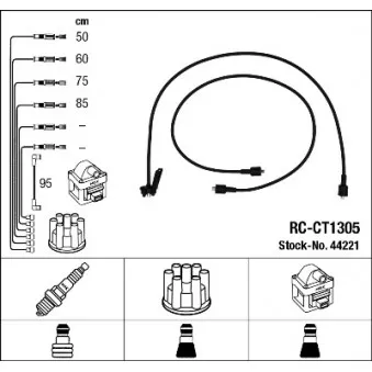 Kit de câbles d'allumage NGK 44221