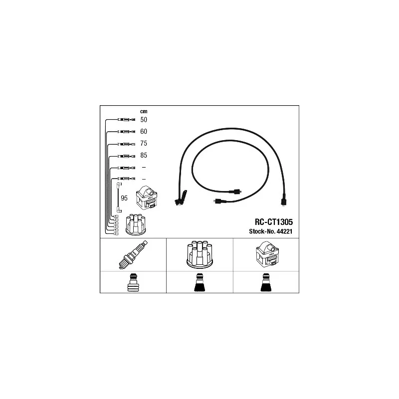 Kit de câbles d'allumage NGK 44221