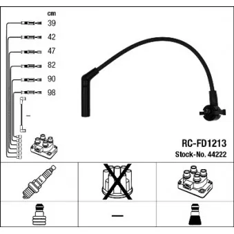 Kit de câbles d'allumage NGK 44222