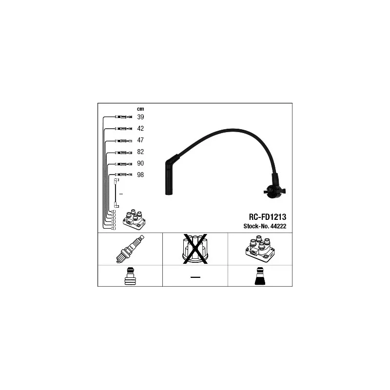 Kit de câbles d'allumage NGK 44222
