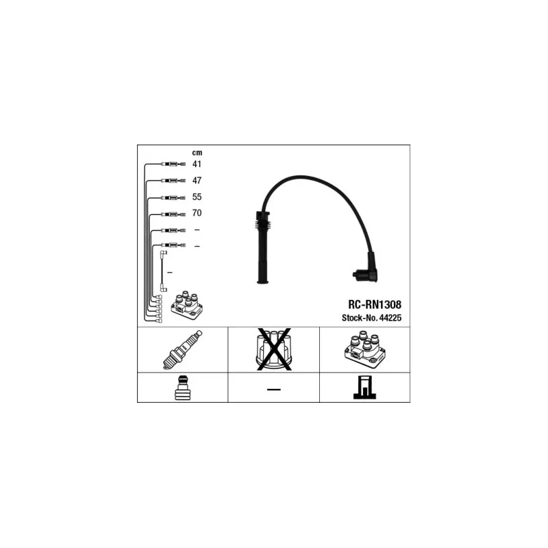 Kit de câbles d'allumage NGK 44225