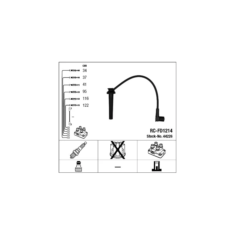 Kit de câbles d'allumage NGK 44226