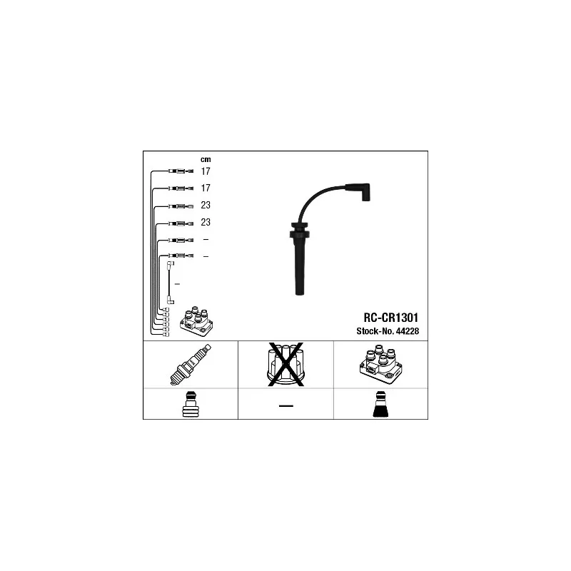 Kit de câbles d'allumage NGK 44228