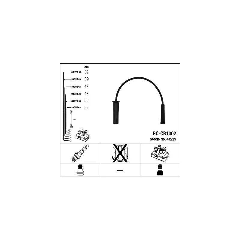Kit de câbles d'allumage NGK 44229