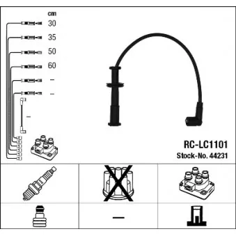 Kit de câbles d'allumage NGK 44231