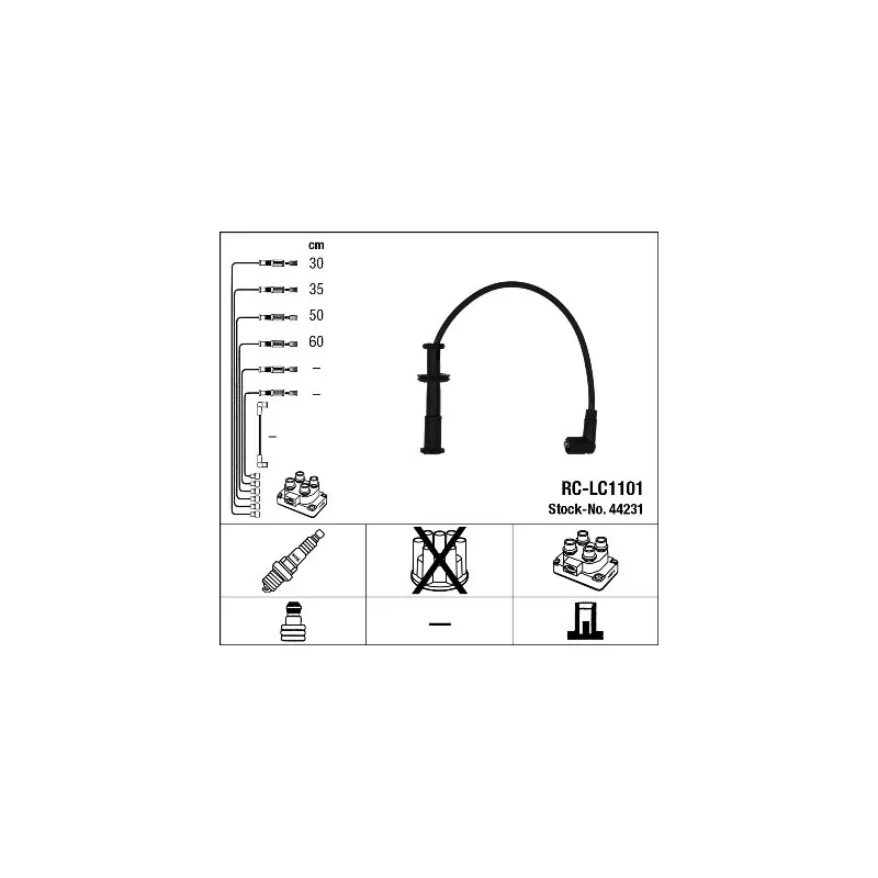 Kit de câbles d'allumage NGK 44231