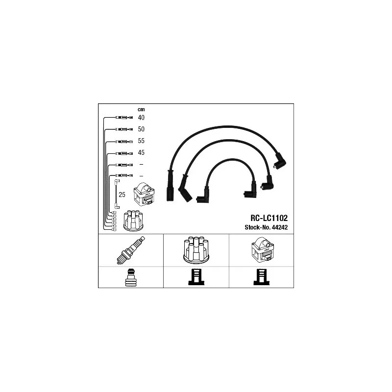 Kit de câbles d'allumage NGK 44242