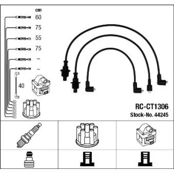 Kit de câbles d'allumage NGK 44245