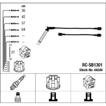 Kit de câbles d'allumage NGK 44246