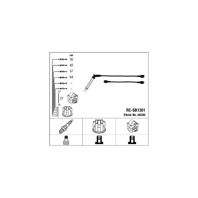 Kit de câbles d'allumage NGK 44246