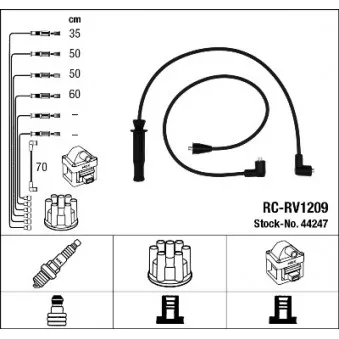 Kit de câbles d'allumage NGK 44247
