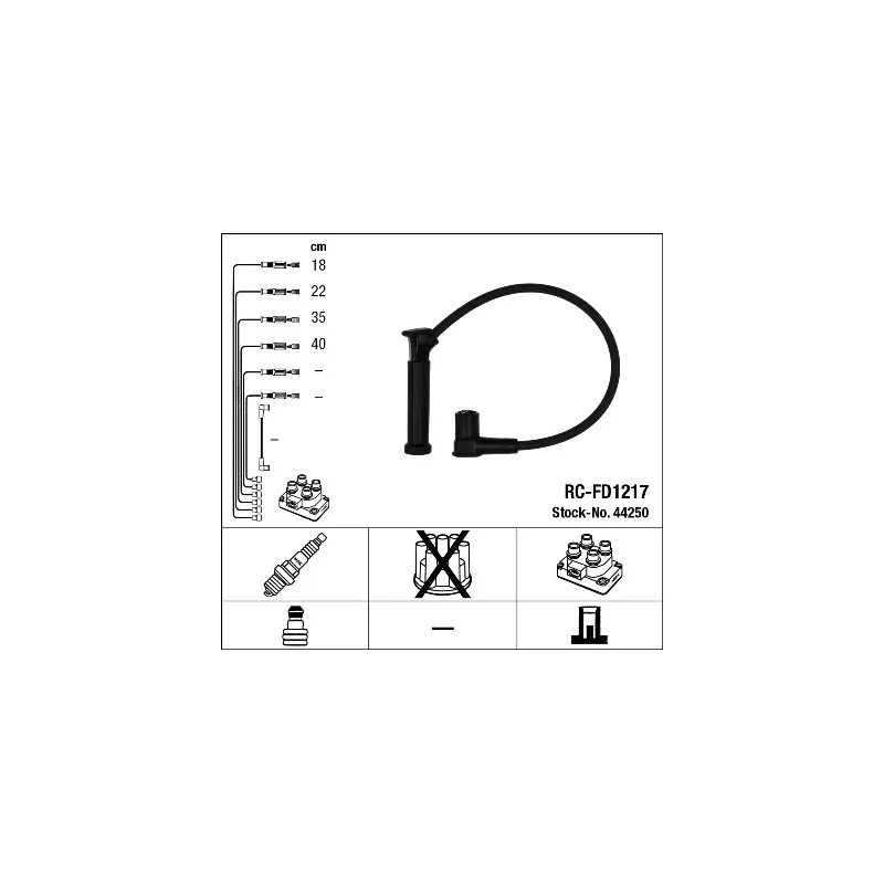 Kit de câbles d'allumage NGK 44250