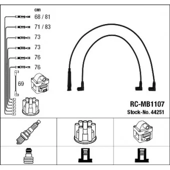 Kit de câbles d'allumage NGK 44251