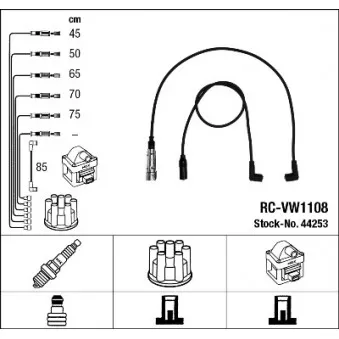 Kit de câbles d'allumage NGK 44253