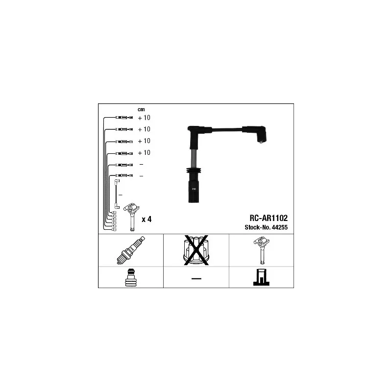 Kit de câbles d'allumage NGK 44255