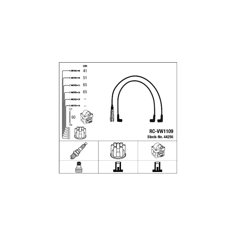 Kit de câbles d'allumage NGK 44256