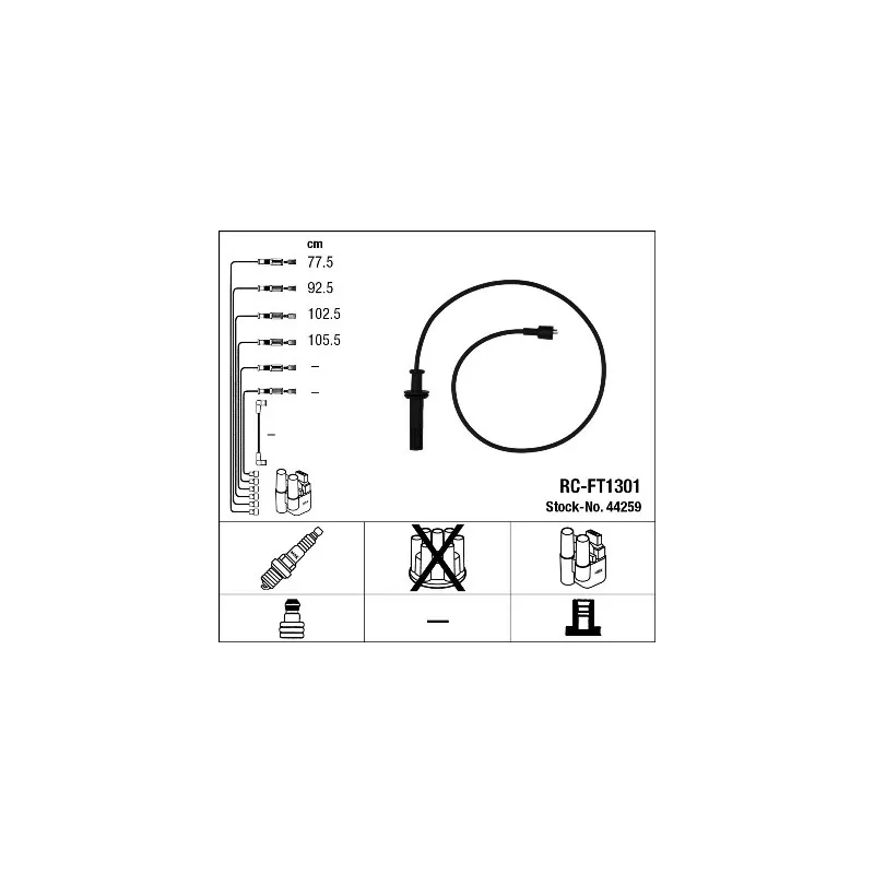 Kit de câbles d'allumage NGK 44259