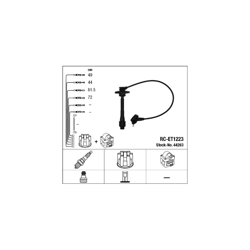 Kit de câbles d'allumage NGK 44263