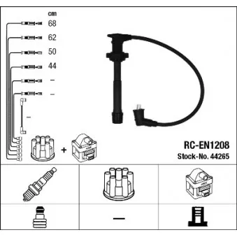 Kit de câbles d'allumage NGK 44265