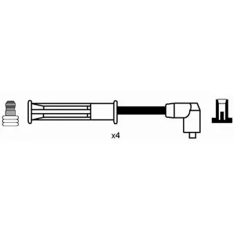 Kit de câbles d'allumage NGK 44280