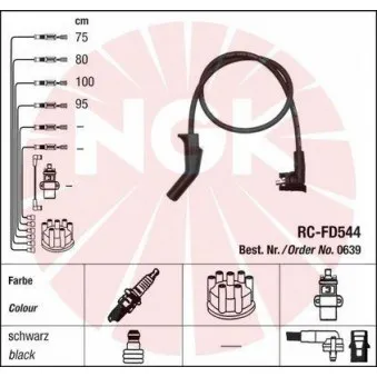 Kit de câbles d'allumage NGK 44290