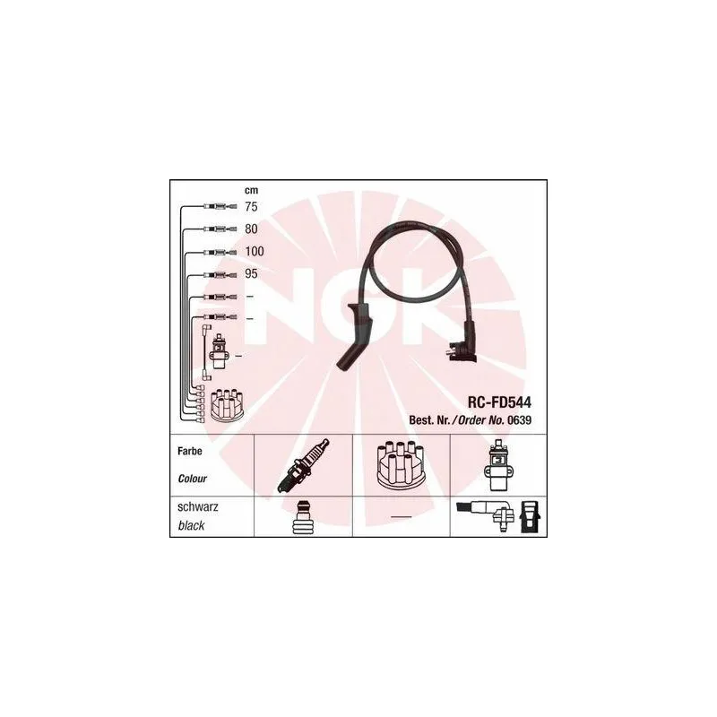 Kit de câbles d'allumage NGK 44290