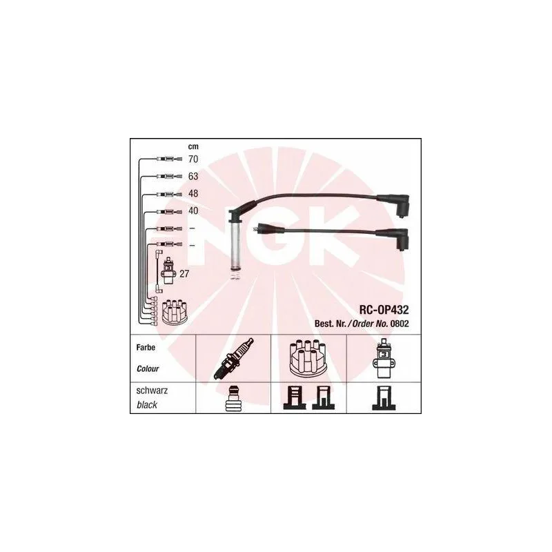 Kit de câbles d'allumage NGK 44304