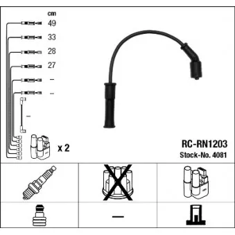 Kit de câbles d'allumage NGK 44305