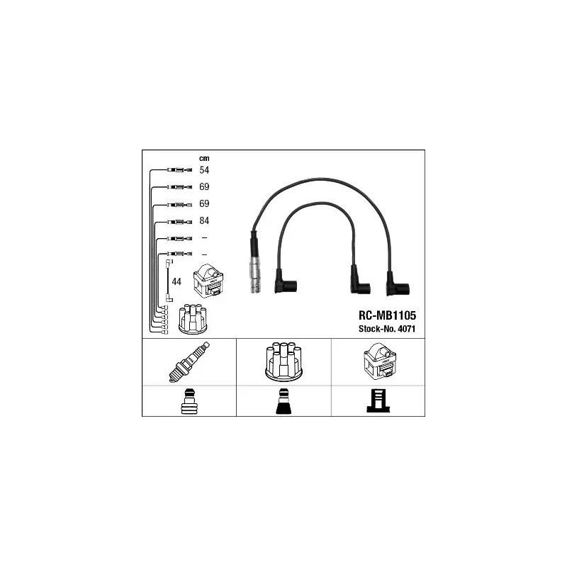 Kit de câbles d'allumage NGK 44309
