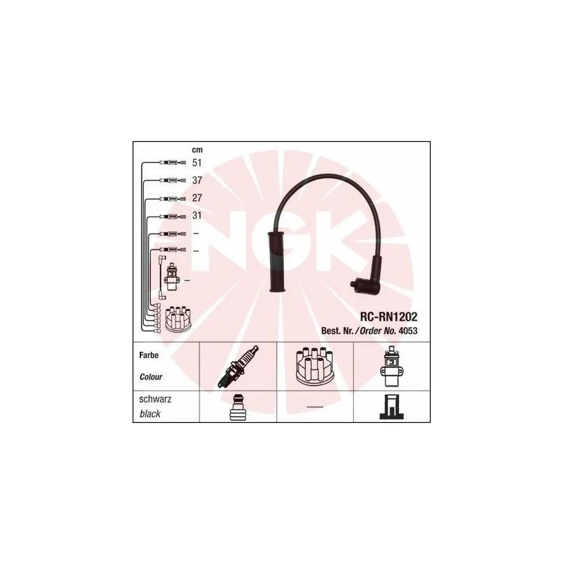 Kit de câbles d'allumage NGK 44310