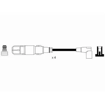 Kit de câbles d'allumage NGK 44312